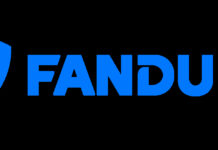 FanDuel blue logo over black background